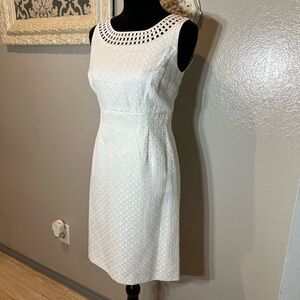 Classic and Elegant White Sleeveless Dress